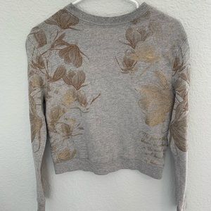 disney grey and gold mulan sweatshirt